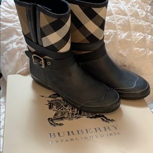 Burberry rain boots
